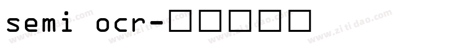 semi ocr字体转换